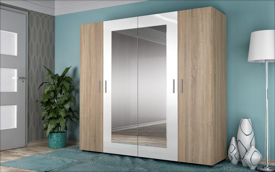 Wardrobe Path 2612 sonoma oak + white gloss