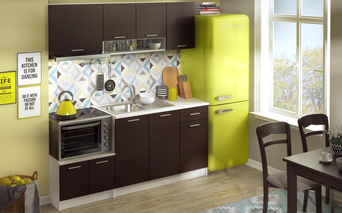 Polisv kitchen set 1.90m wenge + white