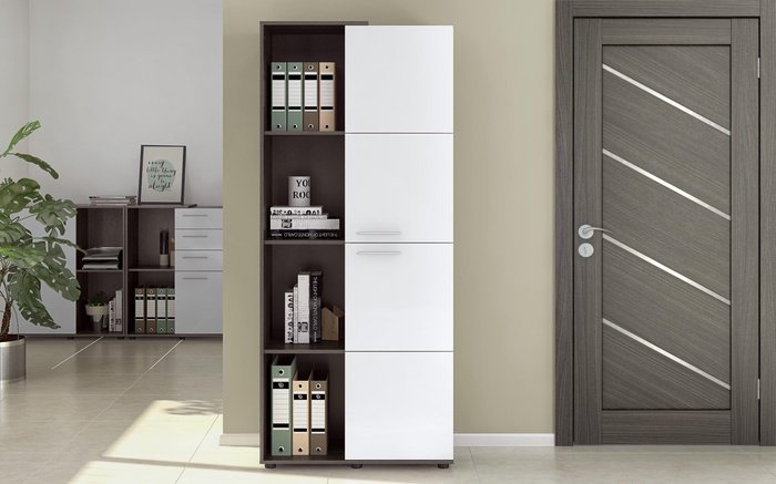Office composition Rashica 4631 anthracite oak + white gloss