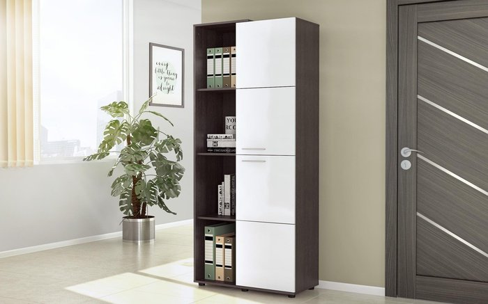 Office composition Rashica 4631 anthracite oak + white gloss
