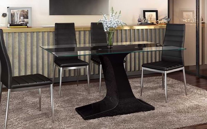 Glass table Seamus 3476 black