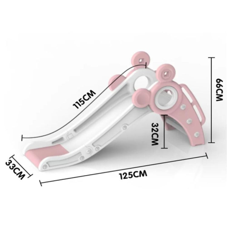 Plastic Children's Slide with Mickey Mouse-type Basket Pink HM006-PN