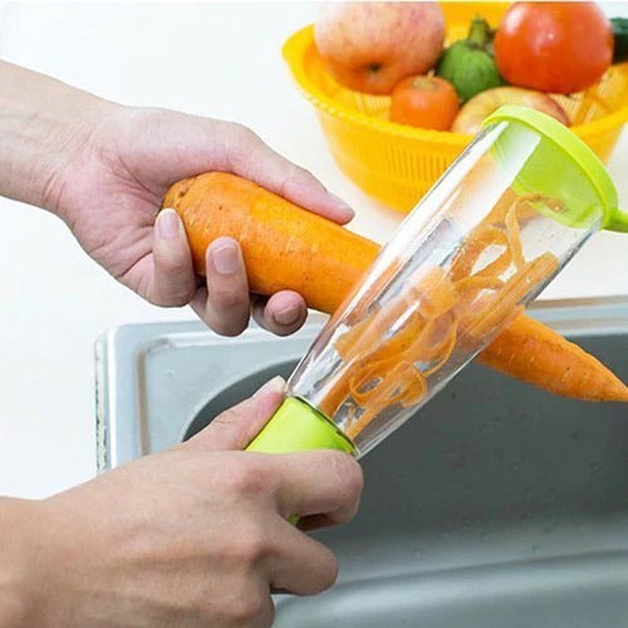 Fruit/vegetable peeler 2 in 1 with container