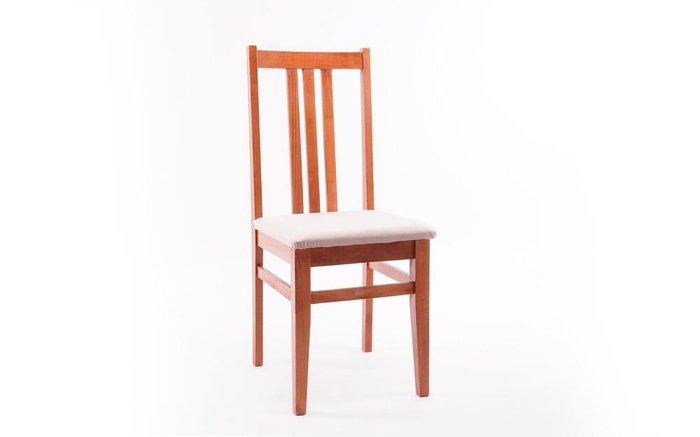 Chair Wood 2738 cherry with beige seat