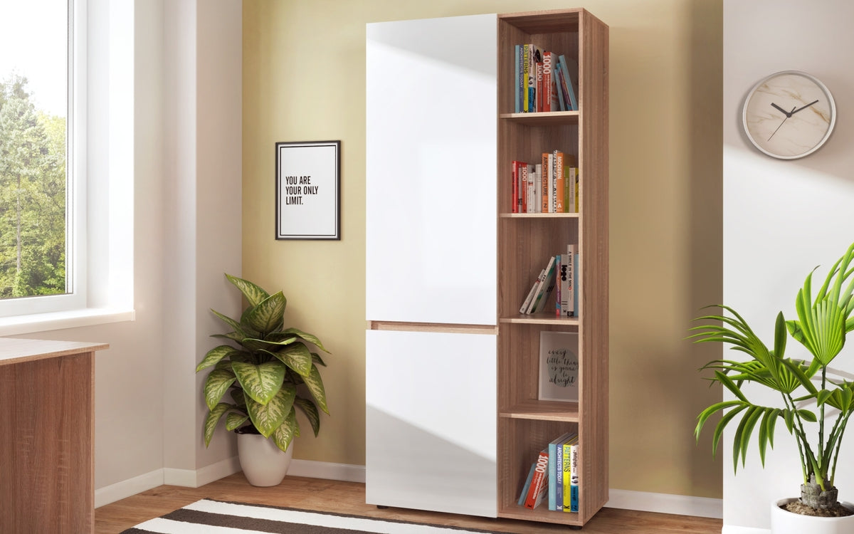 Office cupboard Erist XL 6575 sonoma oak + white
