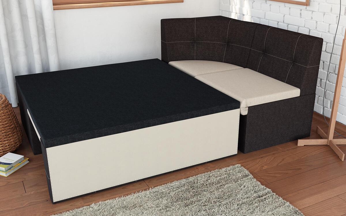 Corner sofa Versi 3540 beige + dark brown
