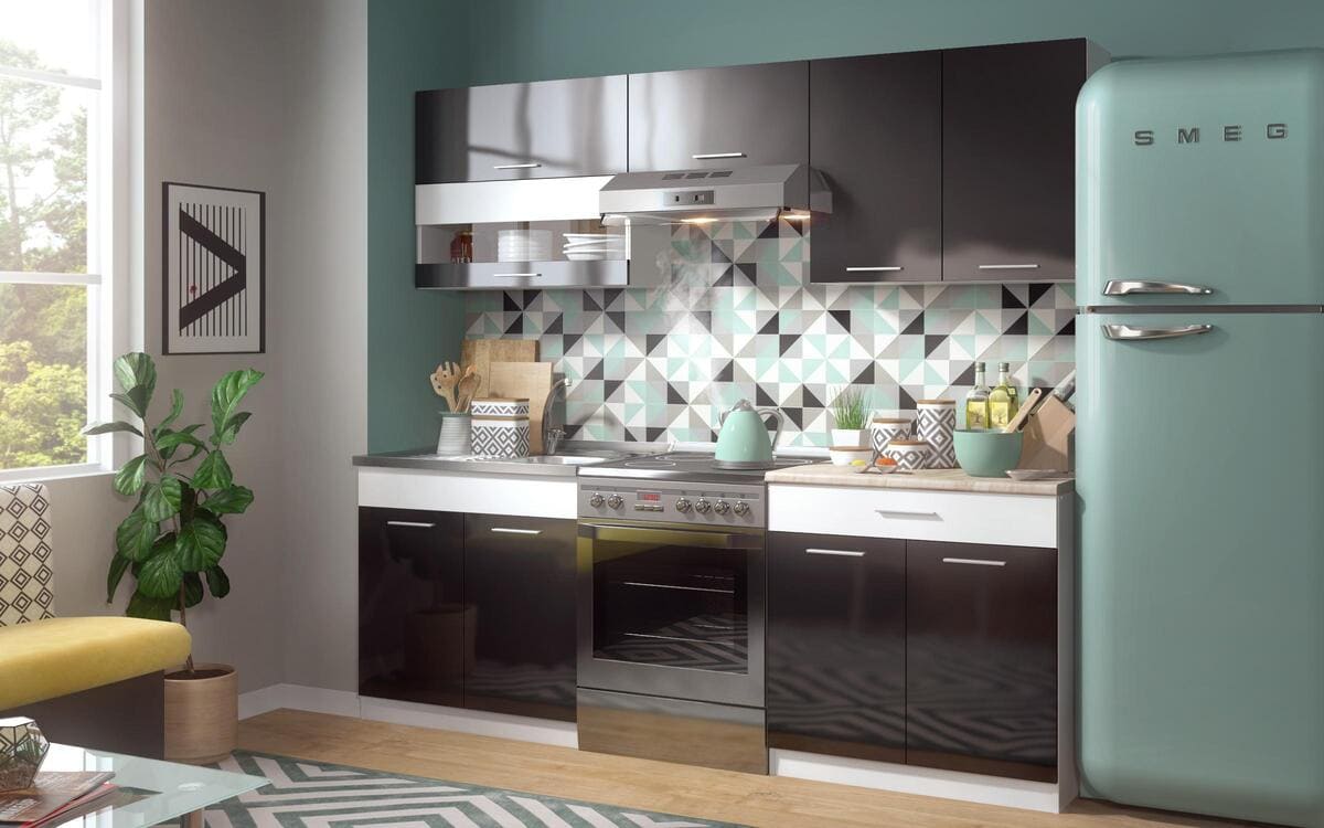 Villie kitchen set 2.20m sonoma oak + wenge