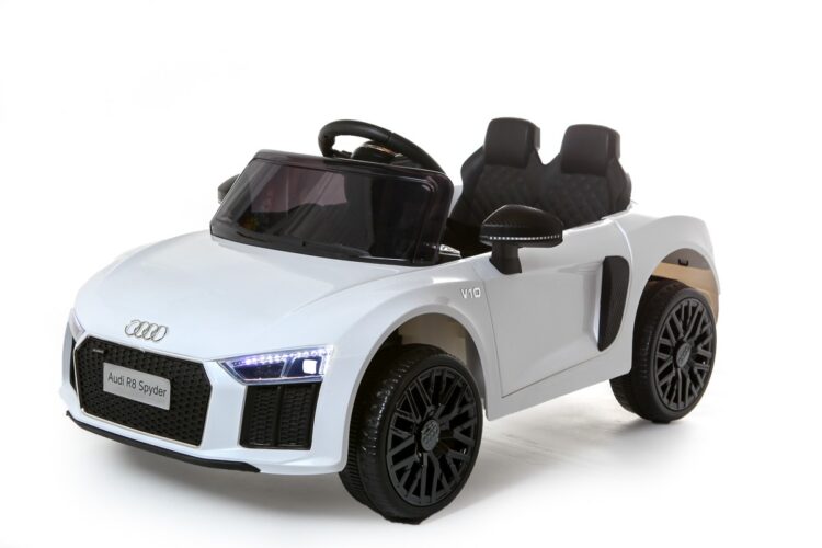 Kids Electric Car Licensed Audi R8 Spyder 12V White 181821-W