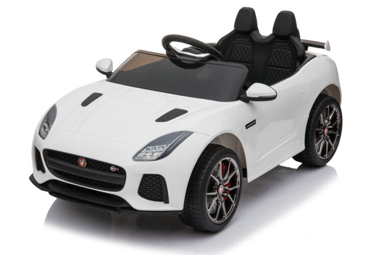 Kids Electric Car Licensed Jaguar F-TYPE SVR White 12V JAN-5388-WH